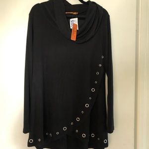 Black cowl neck sweater